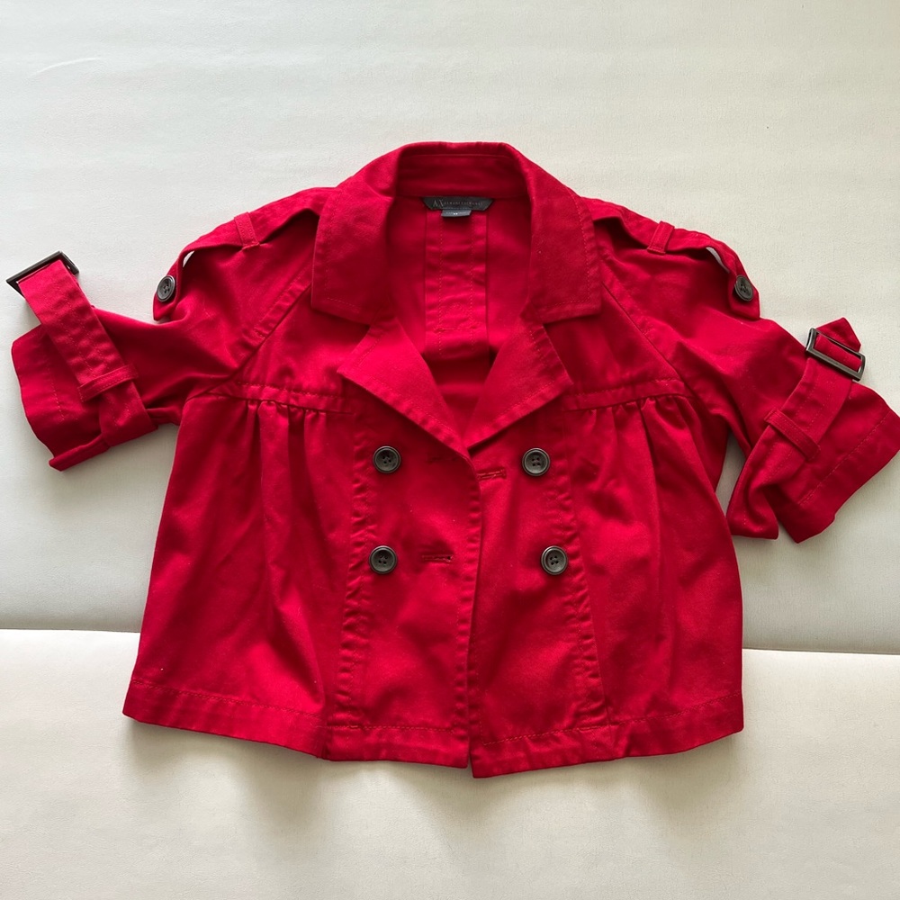 Armani Exchange crop red jacket